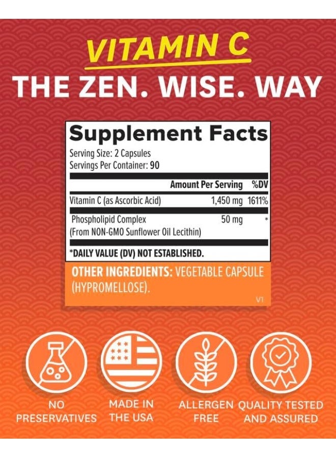Zenwise Health Liposomal Vitamin C, 180 Vegetable Capsules Packaging May Vary - Image 2