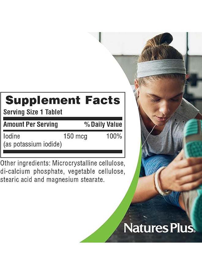 Nature's Plus Potassium Iodide Dietary Supplement 150 mcg - 100 Tablets - Image 2