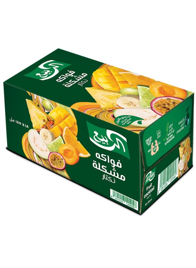 Al Rabie Premium Cocktail Juice 185ml Pack of 18 - Image 2