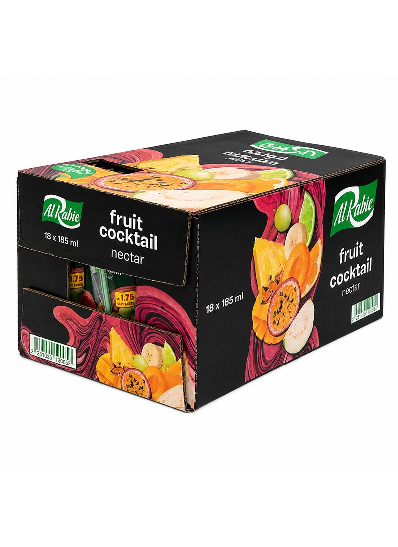 Al Rabie Premium Cocktail Juice 185ml Pack of 18 - Image 1