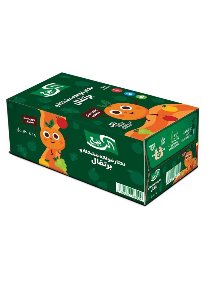 Al Rabie Premium Mix Fruit Juice 120ml Pack of 18 - Image 2