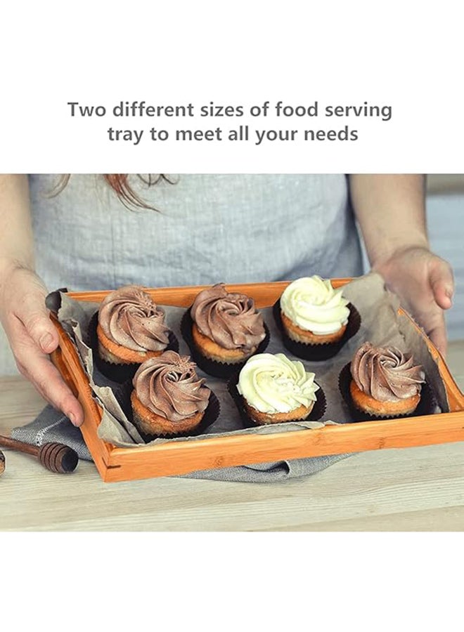 3-Piece Wooden Serving Tray Set Brown 37x29.2x26cm - Image 5