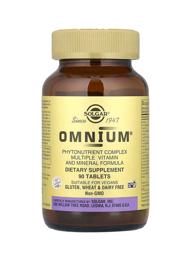 Solgar, OmniumÂ®, Phytonutrient Complex Multiple Vitamin and Mineral Formula, 90 Tablets - Image 1