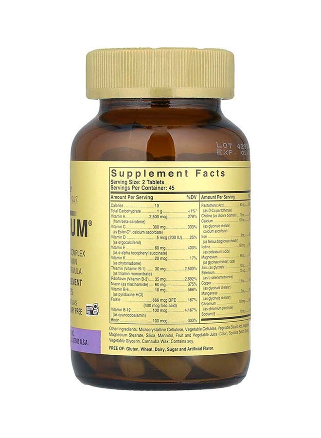 Solgar, OmniumÂ®, Phytonutrient Complex Multiple Vitamin and Mineral Formula, 90 Tablets - Image 2