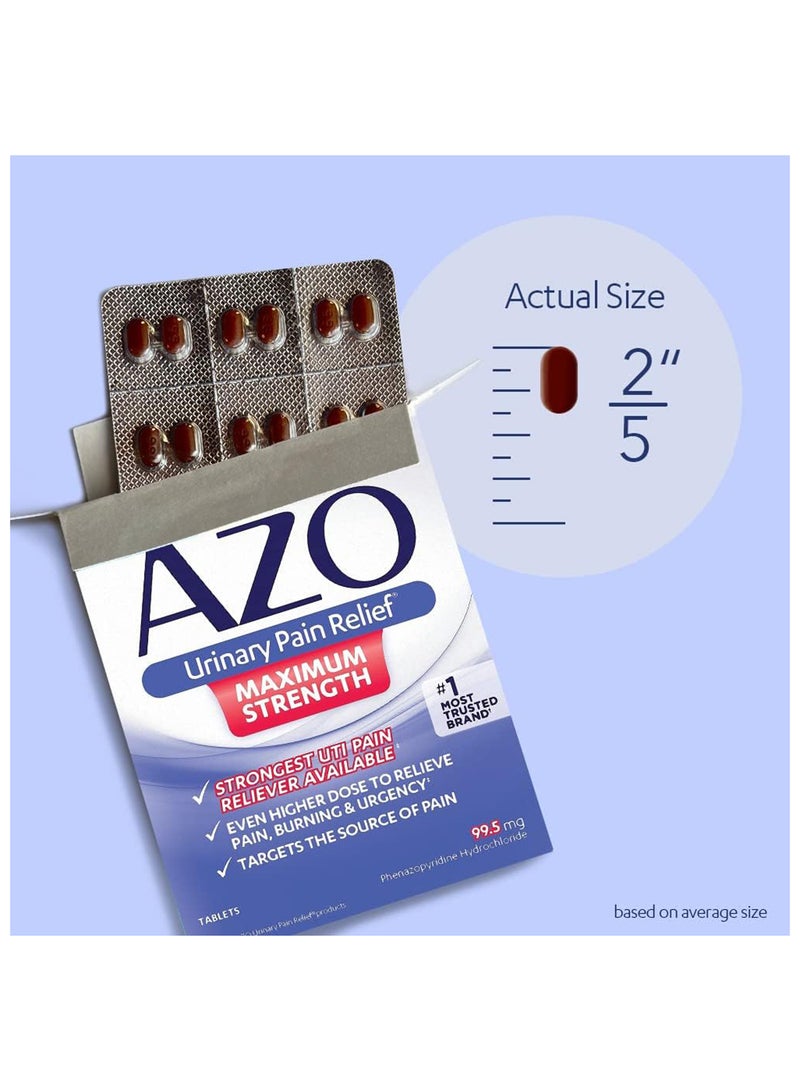 AZO Urinary Pain Relief Maximum Strength - 24 Tablets  - Image 3
