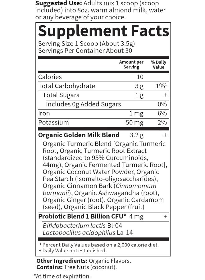 جاردن أوف لايف المكمل العشبي ماي كايند غولدن ميلك للتعافي والتغذية - Image 2