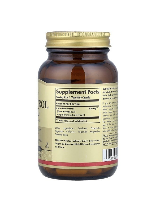 سولجر مكمل غذائي ريسفيراترول 100 مجم - 60 كبسولة نباتية - Image 2