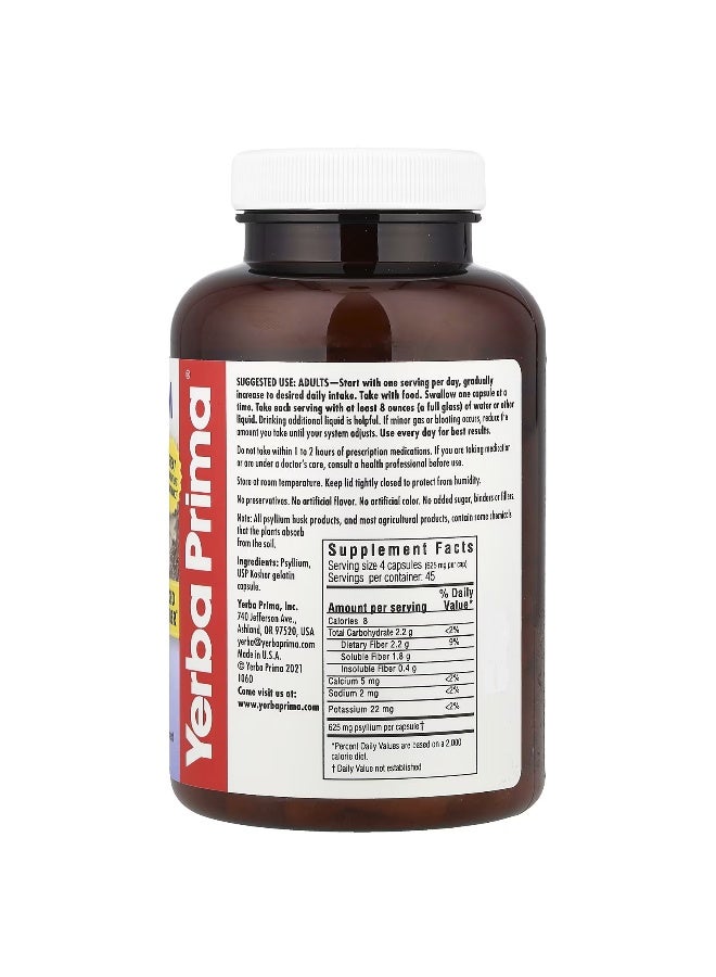 Yerba Prima Psyllium Husks Caps, 180 Capsules - Image 2