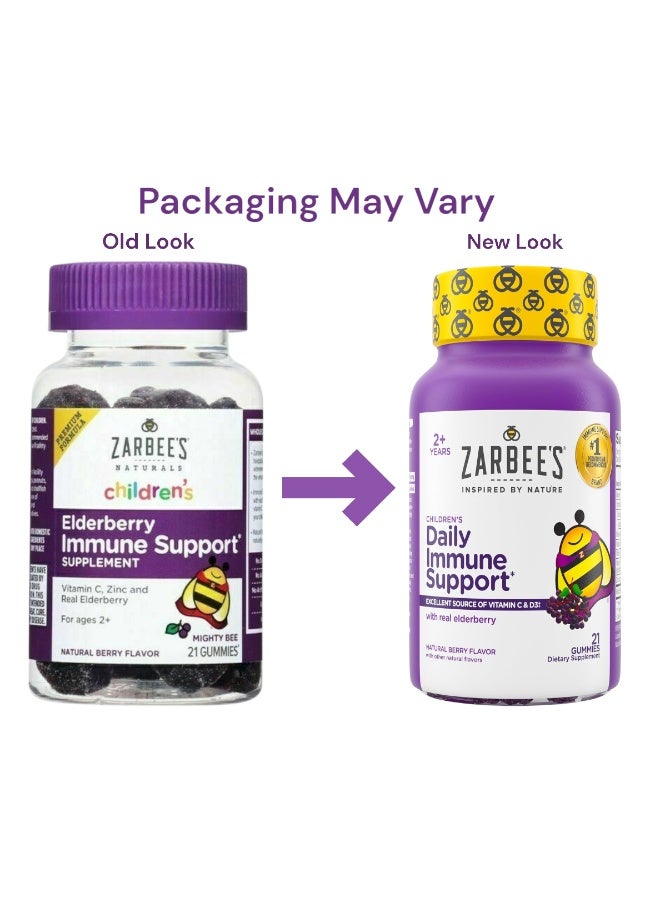 Zarbee's Naturals Children's Daily Immune Support* Elderberry 21 Gummies, Packaging May Vary - Image 1