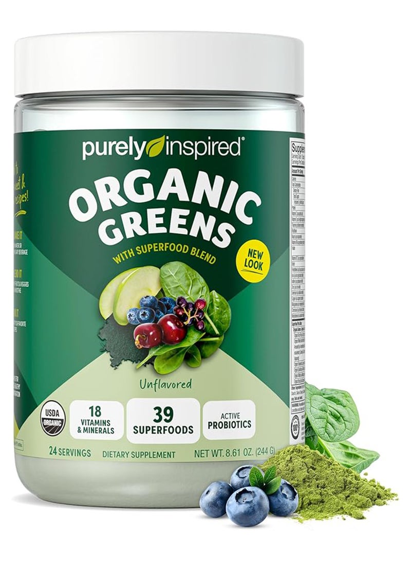 Purely Inspired Organic Green , Unflavored (24 Servings) 8.61 Oz - Image 1