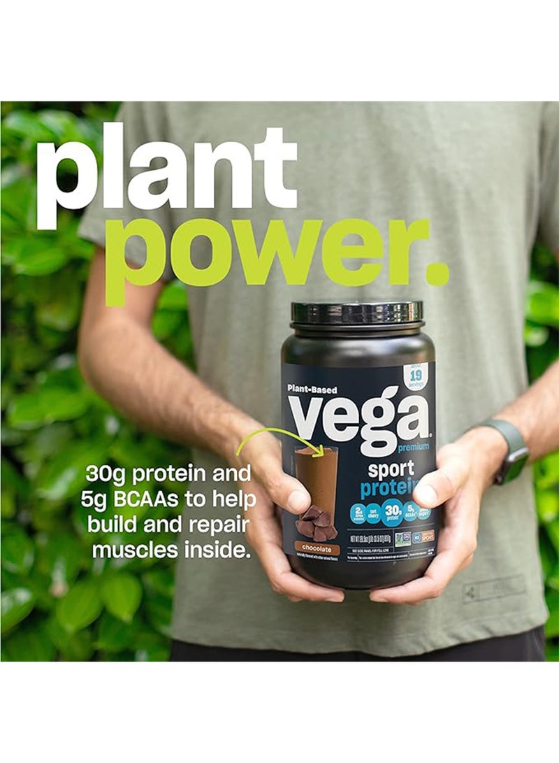 Vega Plant Based Sports Based Premium Sport Protein Chocolate Drink Mix 30G Protein, 5G Bcaas 837G - Image 3