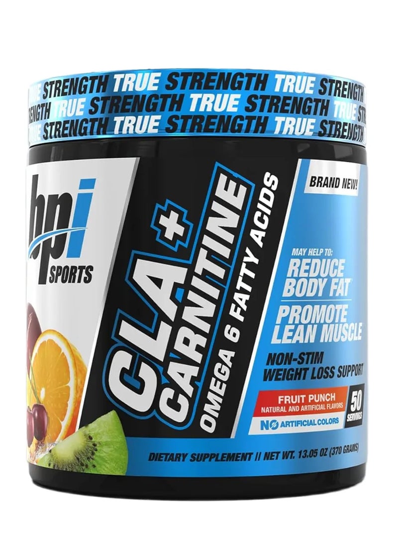 BPI SPORTS CLA+ Carnitine DietarySupplement -Fruit Punch- 370 grams