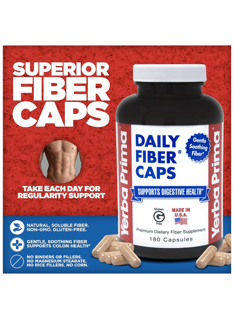 يربا بريما مكمل غذائي دايلي فايبر كابس - 180 كبسولة - Image 2