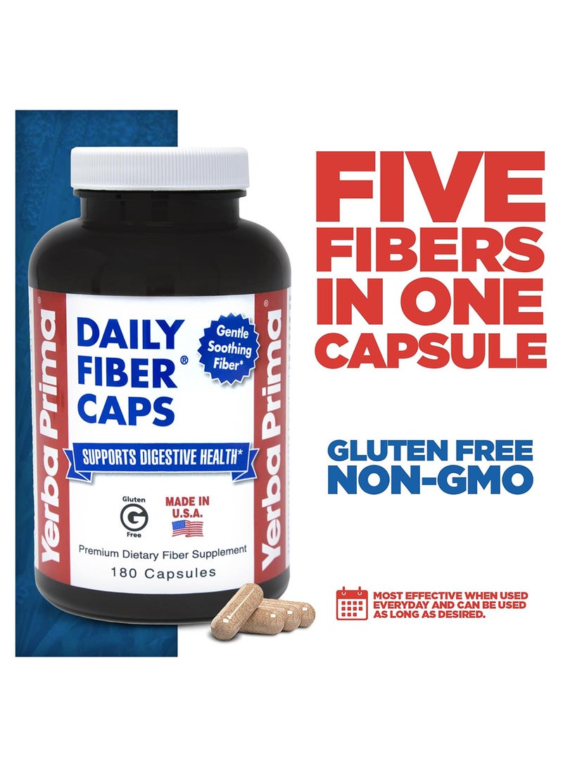 يربا بريما مكمل غذائي دايلي فايبر كابس - 180 كبسولة - Image 3