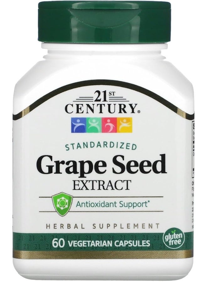 21st Century Grape Seed Extract Herbal Supplement - 60 Vegetarian Capsules - Image 1