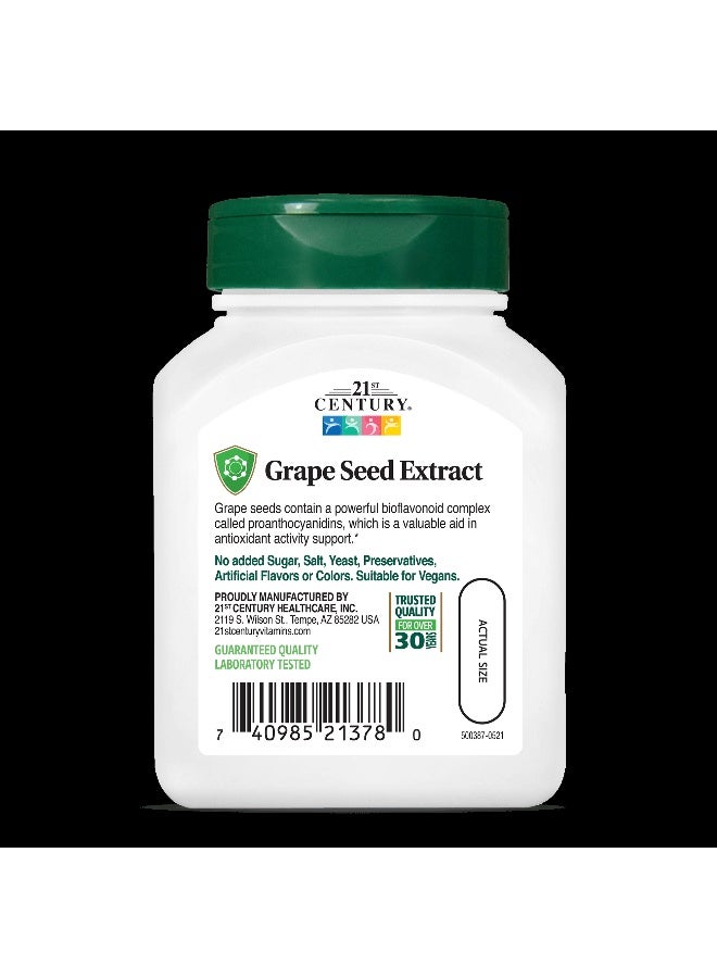 21st Century Grape Seed Extract Herbal Supplement - 60 Vegetarian Capsules - Image 3