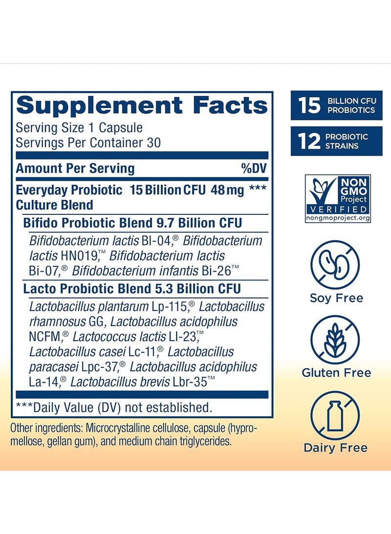 Renew Life - Ultimate Flora Probiotic Supplement - 30 Vegetable Capsules - Image 1