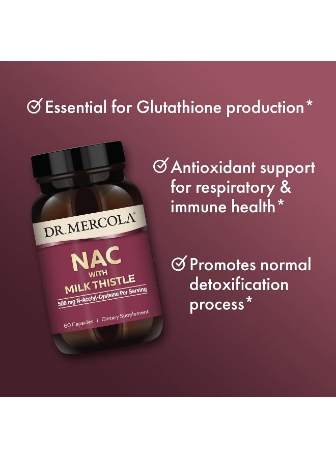 Dr. Mercola NAC with Milk Thistle, 500 mg - 60 Capsules Packaging May Vary  - Image 5