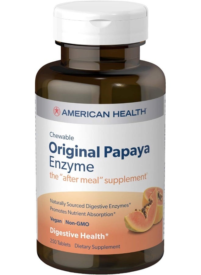 American Health Chewable Original Papaya Enzyme 250 Tablets - Image 4