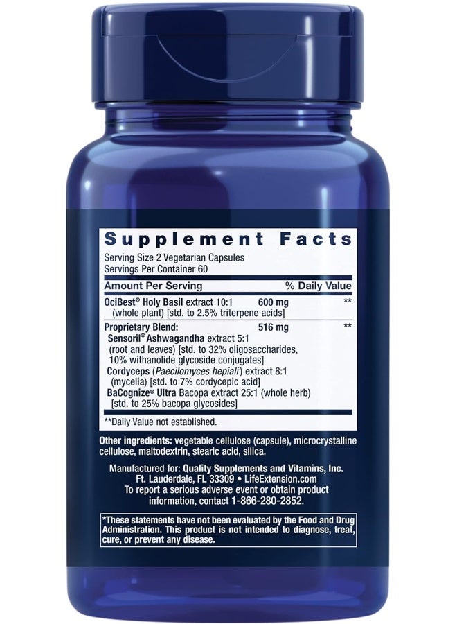 Life Extension Adrenal Energy Formula Supplement- 120 Vegetarian Capsules - Image 2