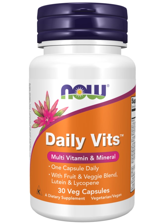 Now Foods Daily Vits 30 Veg Capsules  - Image 1