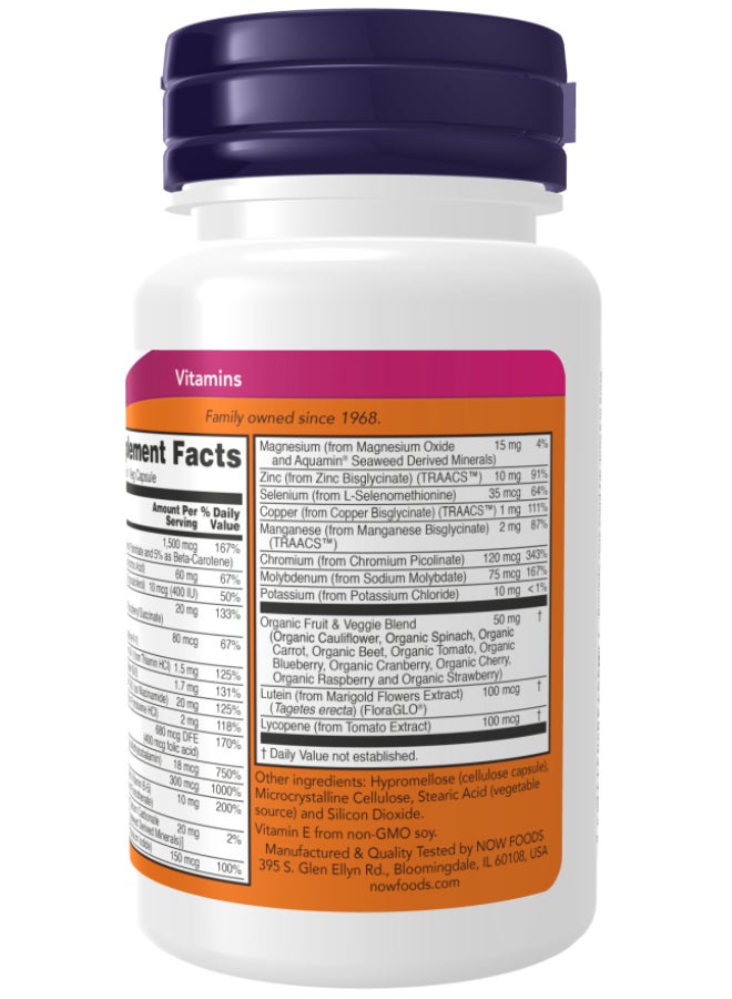 Now Foods Daily Vits 30 Veg Capsules  - Image 3