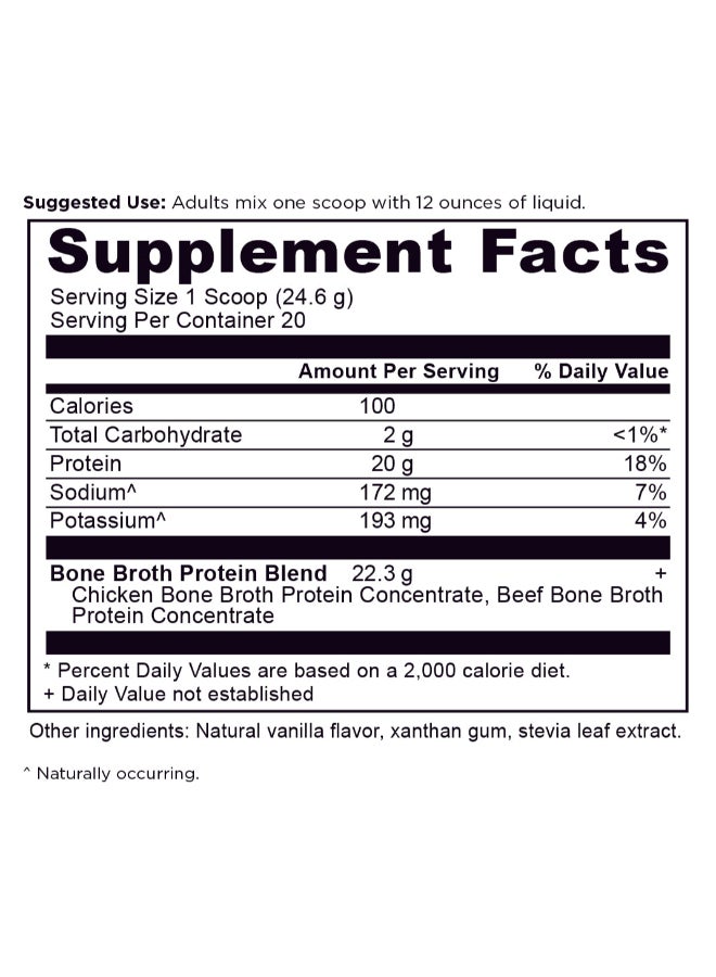 Ancient Nutrition Vanilla Bone Broth Protein Powder 1.1lb