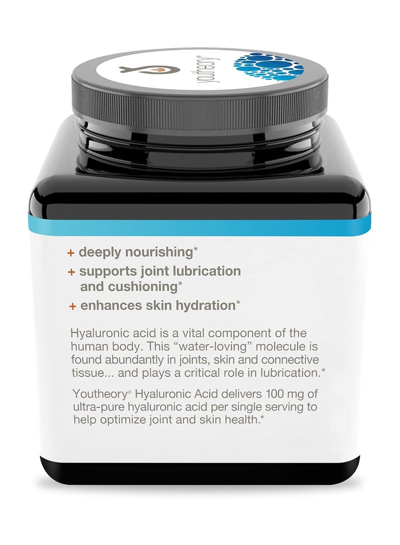 youtheory Hyaluronic acid Advanced Formula 120 Vegetarian Capsules - Image 3