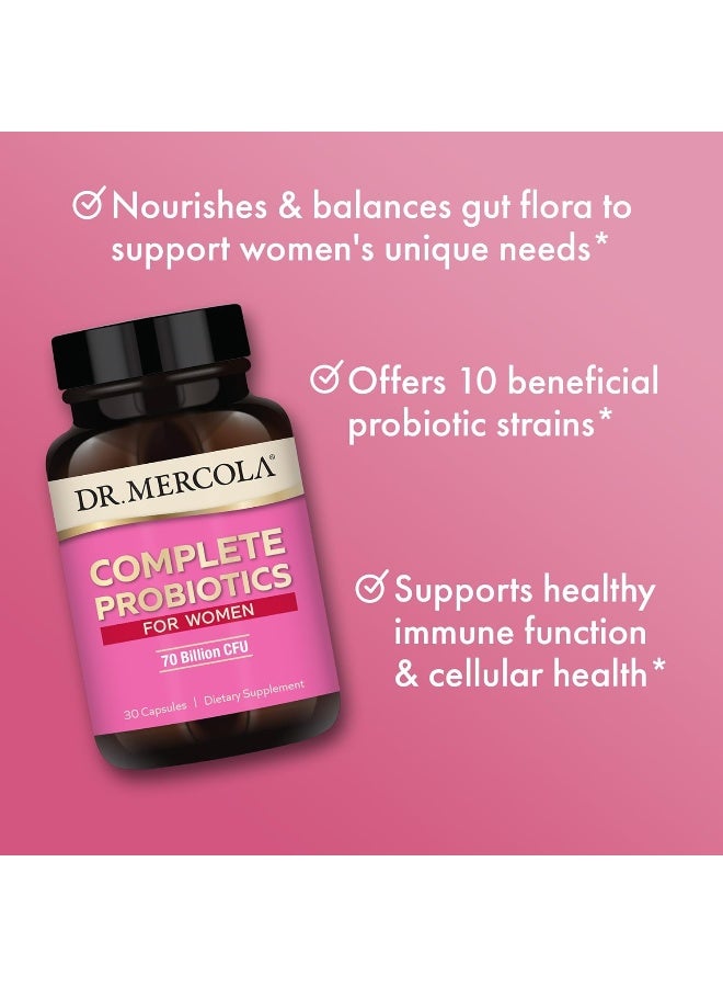 Dr. Mercola Complete Probiotics For Women 70 Billion Cfu 30 Capsules  - Image 3
