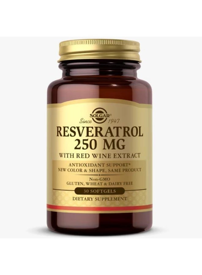 Solgar Resveratrol, 250 mg, 30 Softgels - Image 5