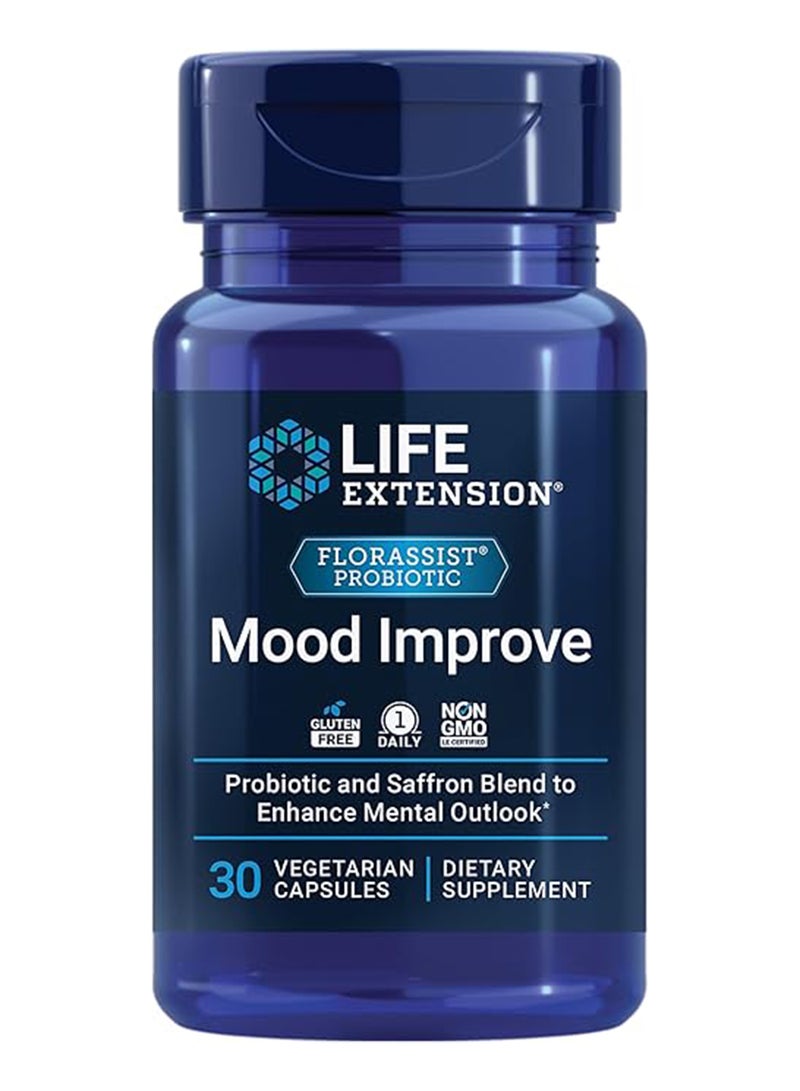 Life Extension - Florassist Mood Improve Dietary Supplement - 30 Capsules - Image 1