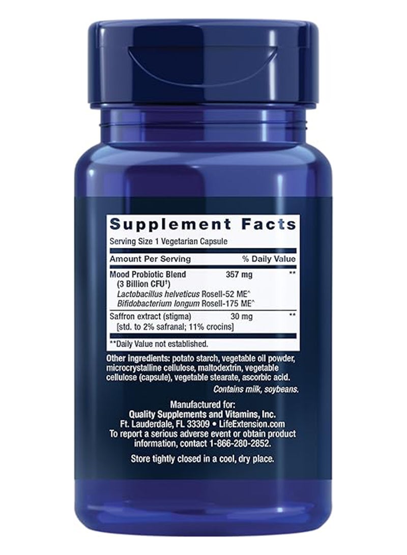 Life Extension - Florassist Mood Improve Dietary Supplement - 30 Capsules - Image 1