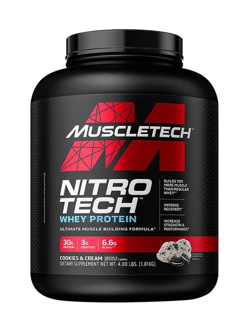 Nitro Tech Whey Protein Cookies And Cream 4Lb