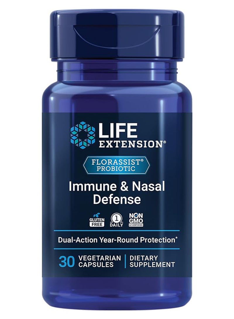 Life Extension Florassist ImmuneAndNasal Defense - 30 Veg Caps - Image 1