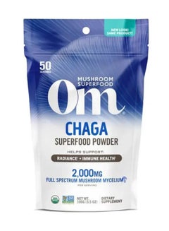 Om Organic Mushroom Nutrition Mushroom Superfood, CHAGA Superfood Powder 100g  - Image 1