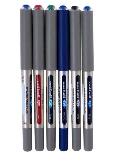 مجموعة أقلام حبر سائل من 6 قطع متعدد الألوان