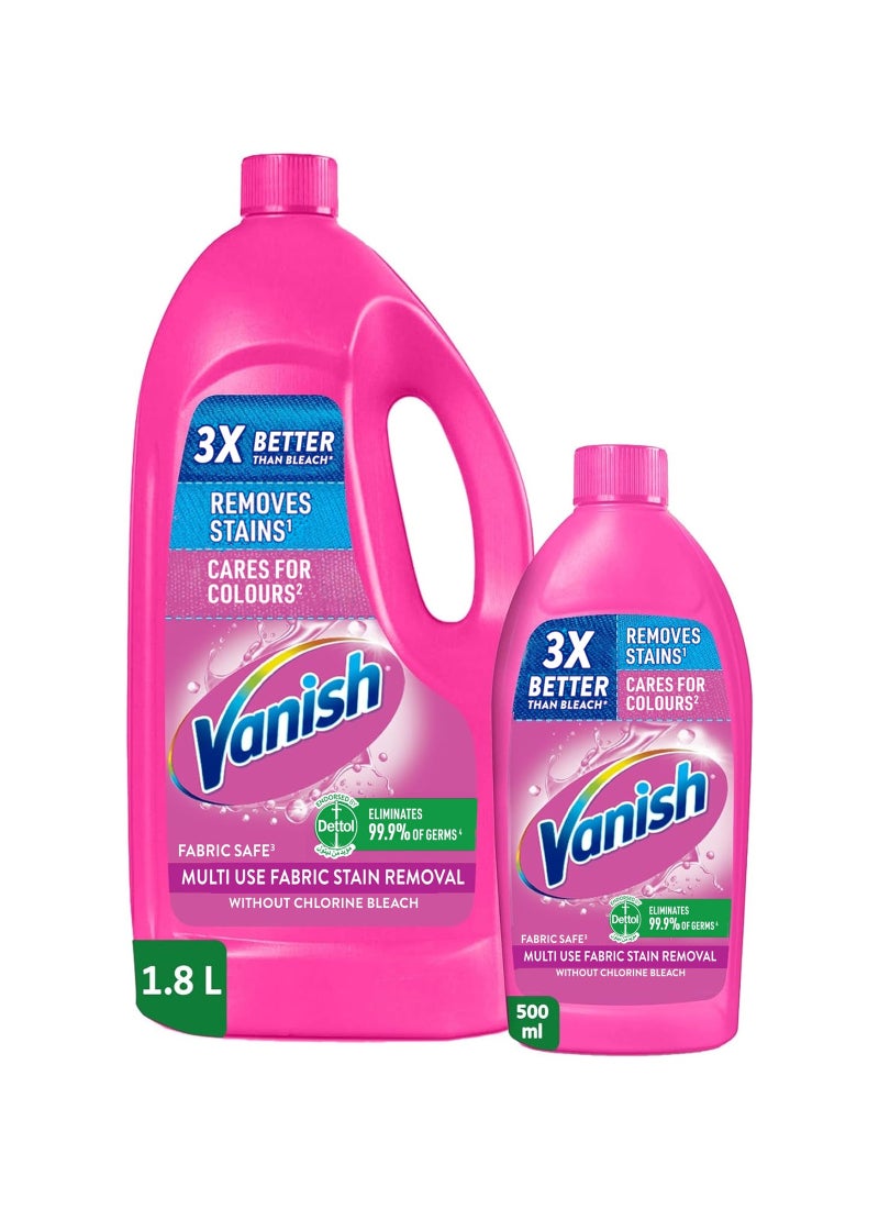 Vanish Laundry Stain Remover Pink Liquid 1.8L+500ml  - Image 1