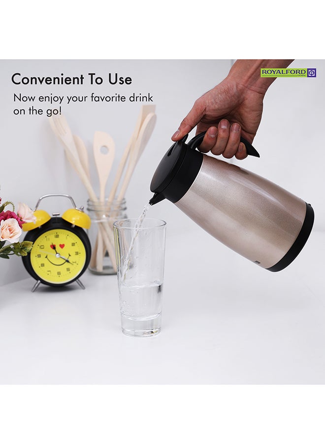 Royalford - Double Wall Coffee Pot Stainless Steel 1500Ml Hot Cool Multicolor Assorted - Image 1