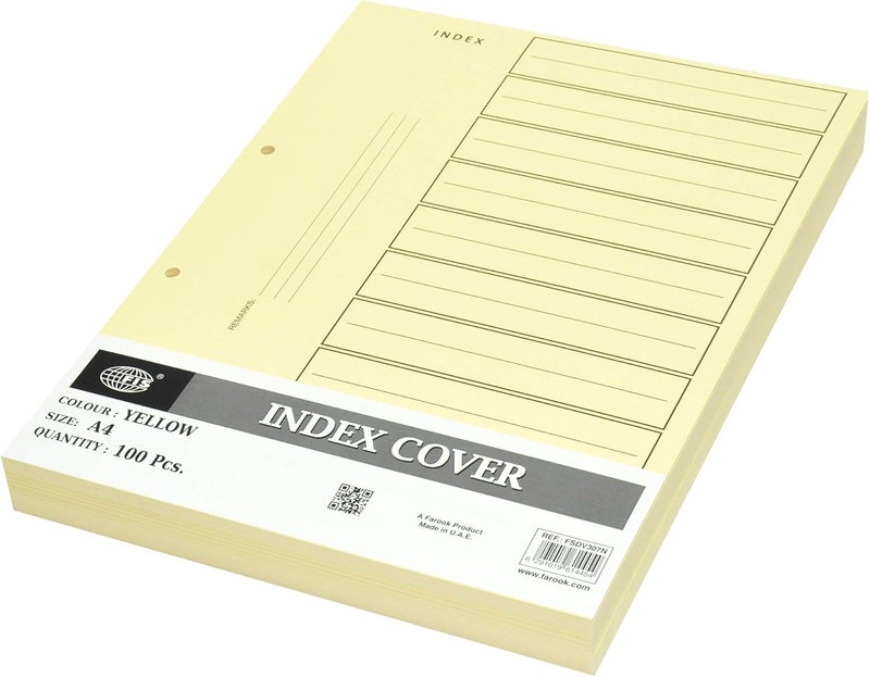 FIS A4 Colour Board Divider for Box Files, 240gsm, 100-Piece - Image 1