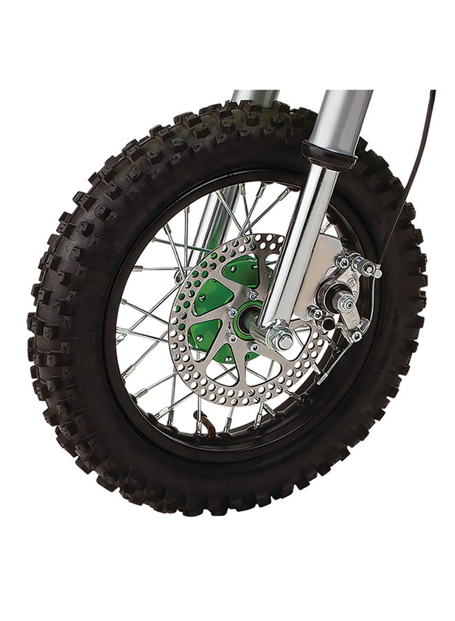 ريزر دراجة ترابية كهربائية من Razor - دراجة ترابية SX350 McGrath للأطفال بعمر 13 عامًا فما فوق بسرعة قصوى تبلغ 14 ميلاً في الساعة ومدة قيادة 30 دقيقة، ومدى يصل إلى 7 أميال، وقوة 250 وات مع بطارية 24 فولت 7 أمبير وإطارات موتوكروس مقاس 12 بوصة - خضراء متعدد الألوان - Image 5
