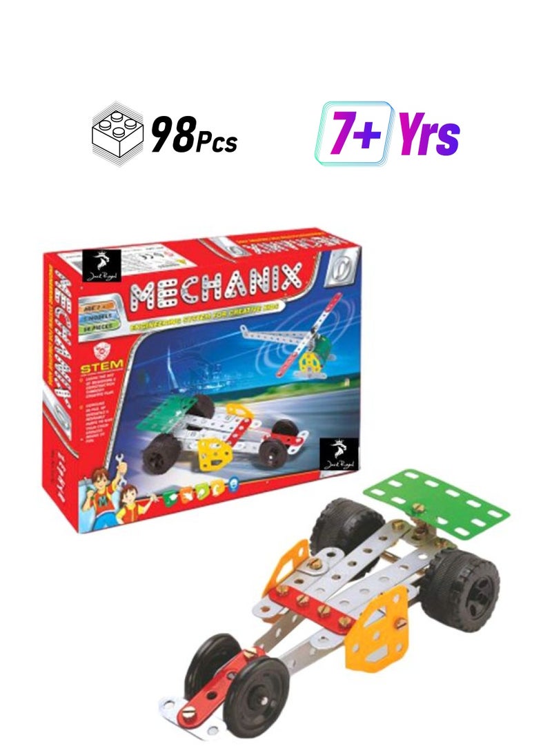 ZEPHYR 1002 98-Piece Mechanix 0 Engineering System Building Kit 1002 98 7+ Years  - Image 1