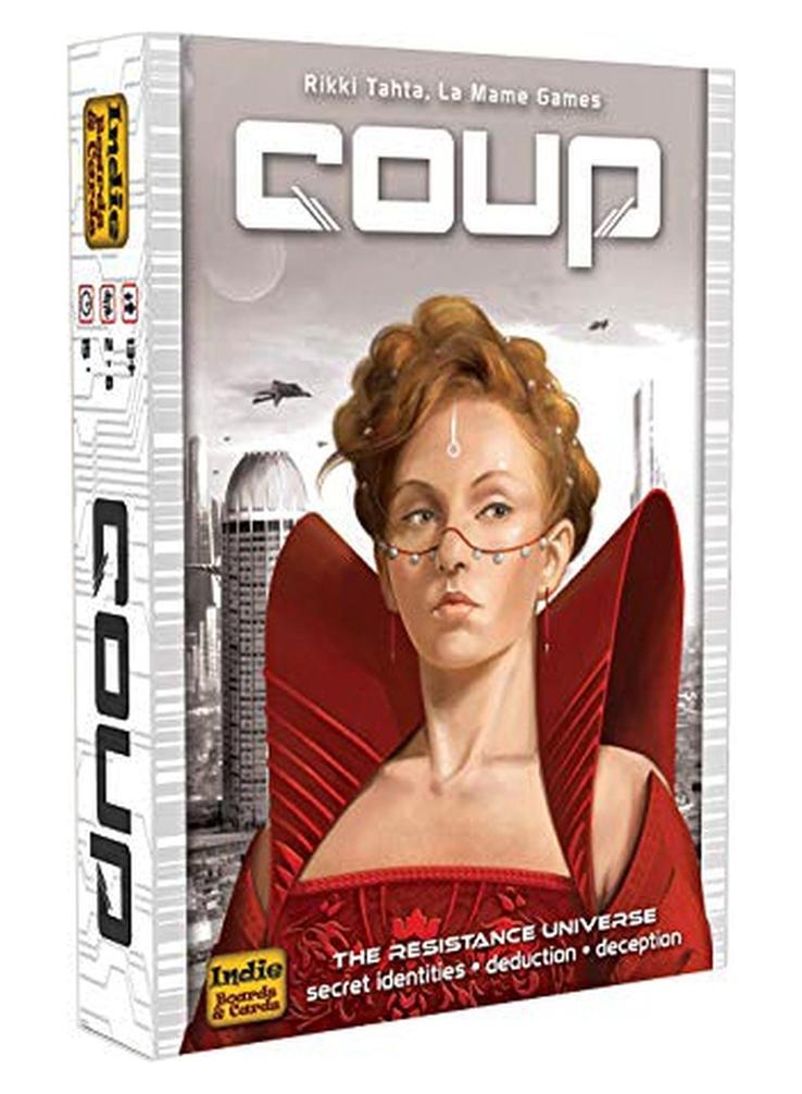 Indie Boards & Cards Coup Strategy Board Game For Children with Playing Cards and Chips (2-6 Players) - Image 1