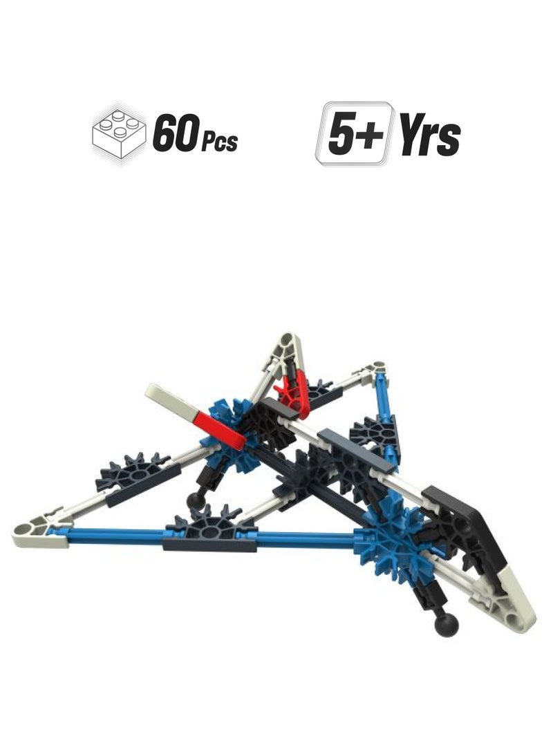 كي نيكس مجموعة بناء طائرة التخفي من الخيال مكونة من 60 قطعة طراز 17008. 17008 60 أكبر من 5 سنوات - Image 1