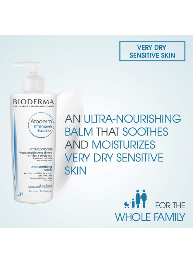 Bioderma Atoderm Intensive Baume Ultra-Soothing Balm for Very Dry, Irritated to Atopic Sensitive Skin 500ml - Image 2