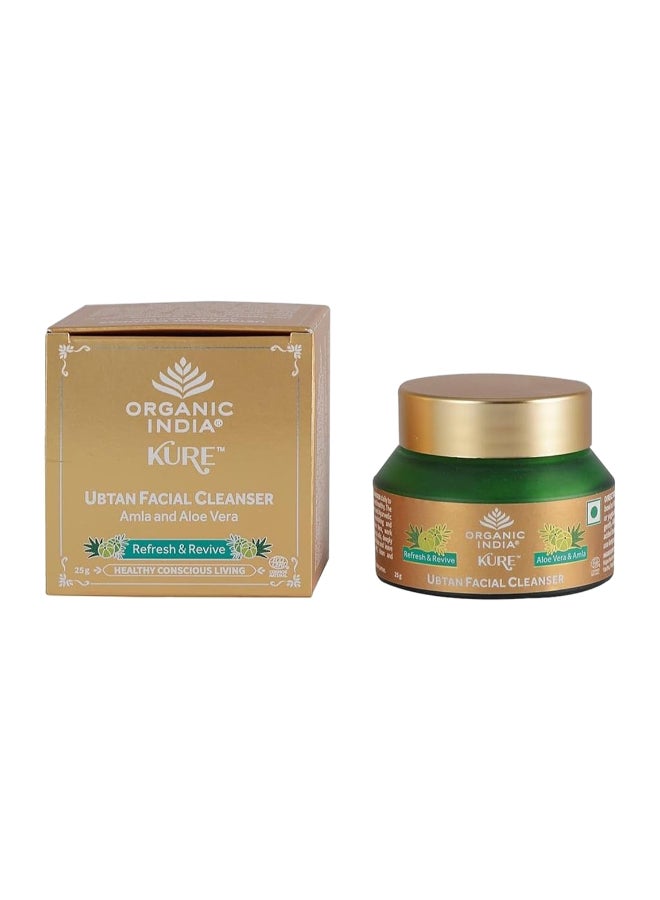 Giovanni Organic India Kure Ubtan Facial Cleanser, With Amla & Aloe Vera, Exfoliates & Nourishes Skin 25grams  - Image 1