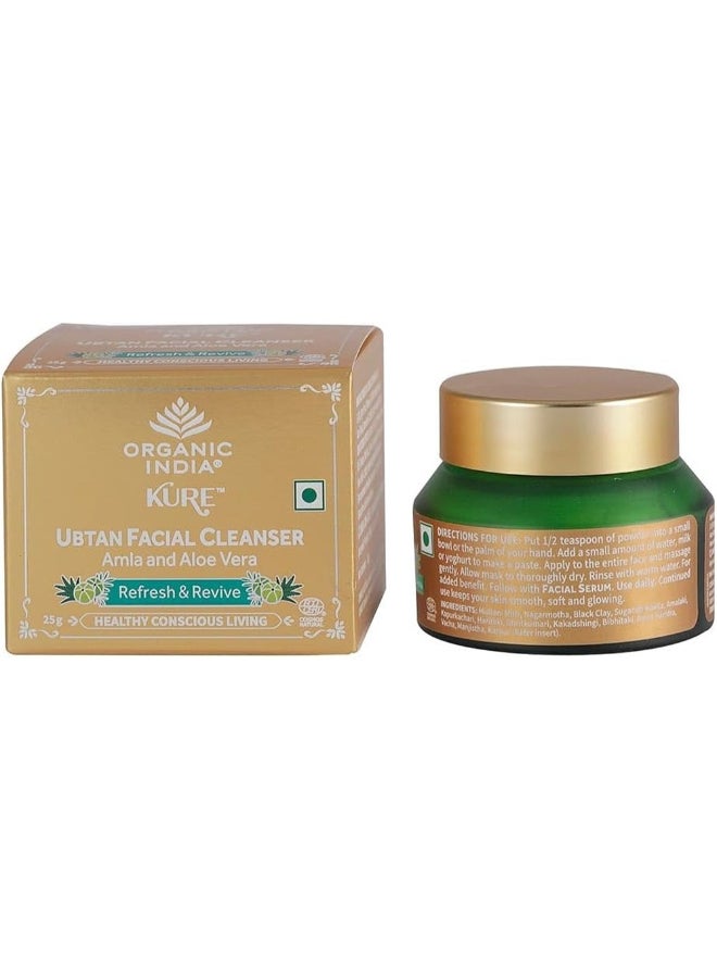 Giovanni Organic India Kure Ubtan Facial Cleanser, With Amla & Aloe Vera, Exfoliates & Nourishes Skin 25grams  - Image 2