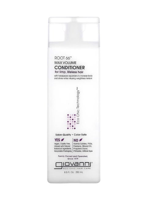 Giovanni Root 66 Max Volume Conditioner, For Limp & Lifeless Hair, Strengthens Thin & Fragile Hair 250ml