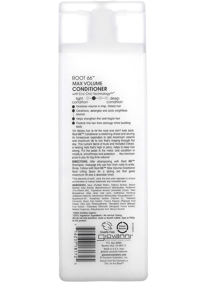 Giovanni Giovanni Root 66 Max Volume Conditioner, For Limp & Lifeless Hair, Strengthens Thin & Fragile Hair 250ml  - Image 2