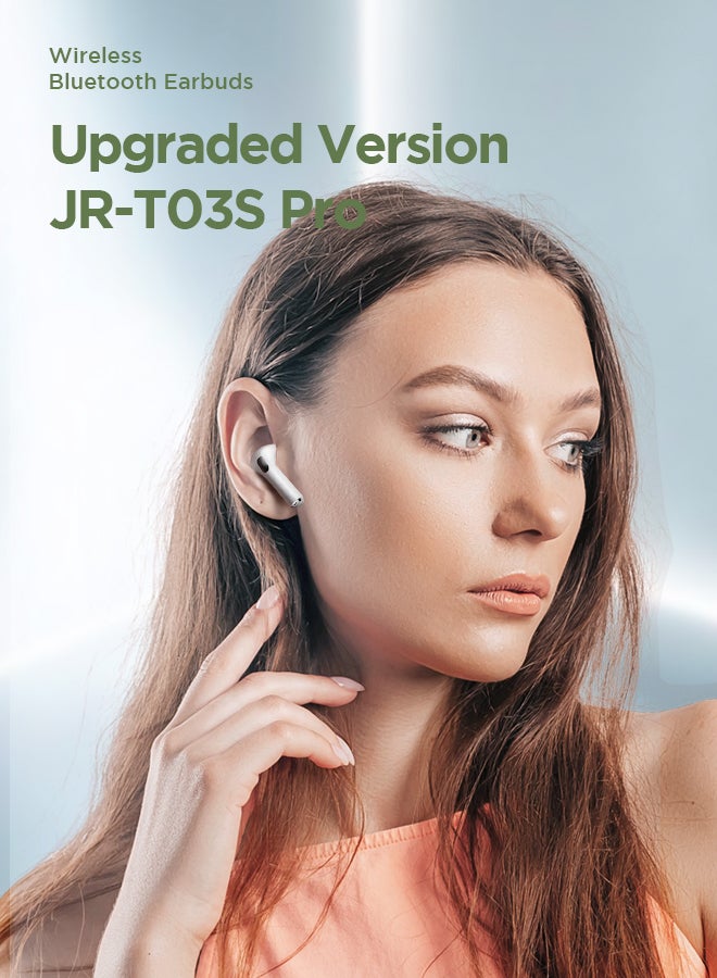 JOYROOM JR-T03S Pro TWS In-Ear Earphones Wireless Earbuds With Replacement Eartips Standard Version White - Image 4