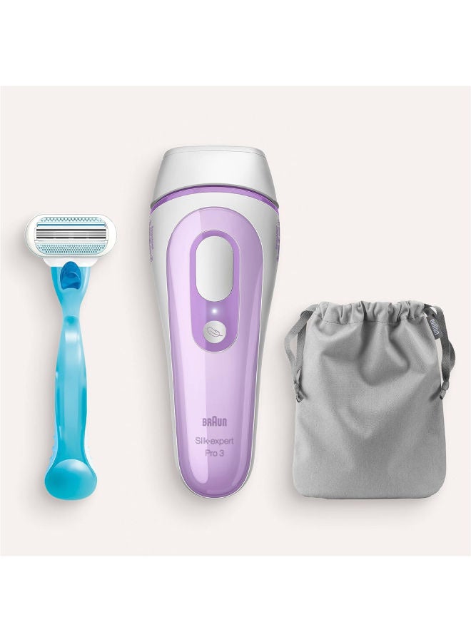 BRAUN - 2-Piece Silk Expert Pro 3 PL3011 Epilator White/Purple - Image 1